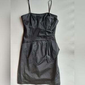 Max and Cleo Women's Black Mini Cocktail Party Dress Bow Size 4 Sleeveless